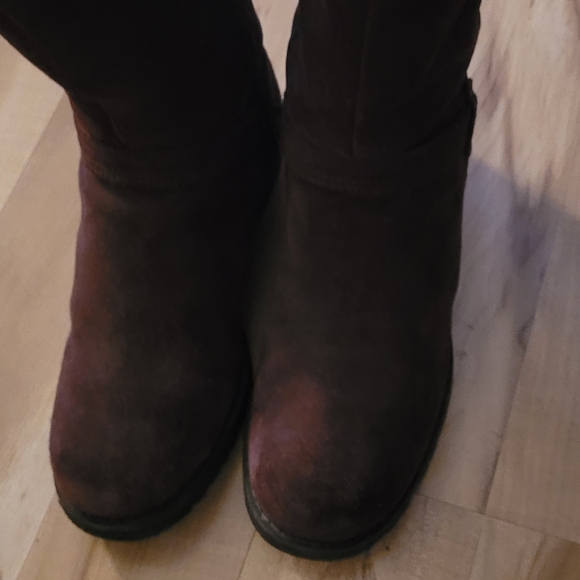 Ugg Jillian 1917 Tall Brown Suede Sheerling Boot - Picture 12 of 15
